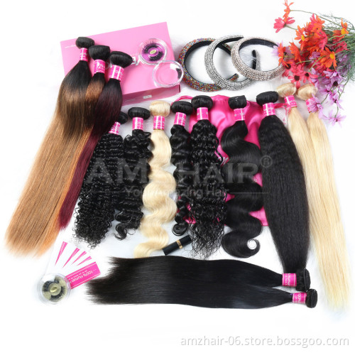 Double Drawn 10A Mink Cambodian Single Virgin Donor Cuticle Aligned Hair Bundles Wholesale Price Body Wave Human Hair Extension